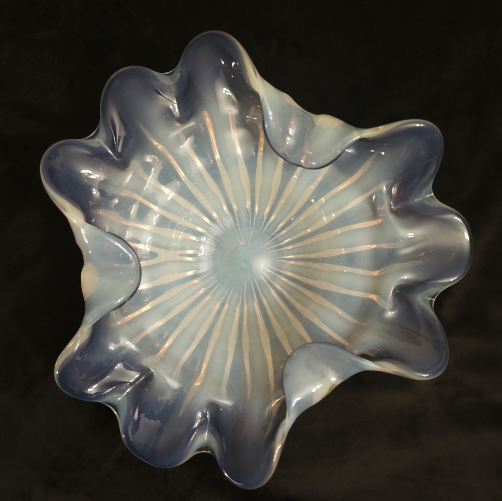 Vintage Murano Candy Dish OPULELCENT,  10 inches